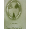 Szerzői kiadás Rímelő szavak