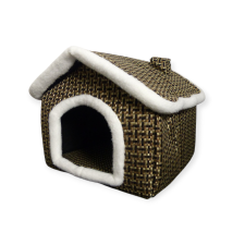  Szétszedhető, bélelt házikó kutyáknak és macskáknak szállítóbox, fekhely kutyáknak