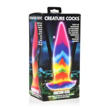 szexvital.hu Creature Cocks Tongue - világító szilikon dildó - 21cm (szivárvány) műpénisz, dildó