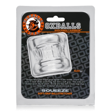 szexvital.hu OXBALLS Squeeze - heregyűrű és nyújtó (áttetsző) péniszgyűrű