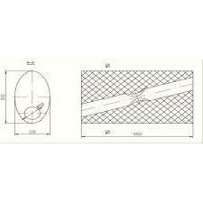 Sziklai Univerzális ovál kipufogódob, O50, 350x210x120mm, 1beeltolt1kiátlóseltolt kipufogó alkatrész