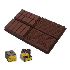  Szilikon Dubai táblás csokoládé forma-4 részes vegyes sütés és főzés