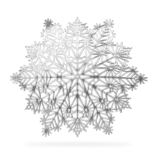  Szilikon edényalátét - jégkristály - ezüst - 38 cm konyhai eszköz