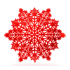  Szilikon edényalátét - jégkristály - piros - 38 cm konyhai eszköz