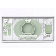 Szilikon étkezőgarnitúra gyerekeknek EZPZ First Food Set Szín: zöld babaétkészlet