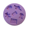  Szilikon fondant és marcipán mintázó-Kis figurák 7,8x7,8cm