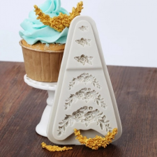 SZILIKON FONDANT MINTÁZÓ - 6 RÓZSA LEVELEKKEL sütés és főzés