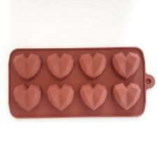  Szilikon forma, tört szív, 8 adagos sütés és főzés