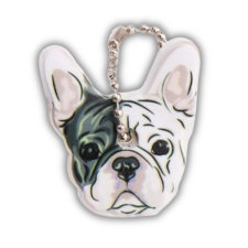 Szilikon kulcsvédő francia bulldog kulcstartó