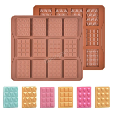 Szilikon mini táblás csokoládé forma-geometria sütés és főzés