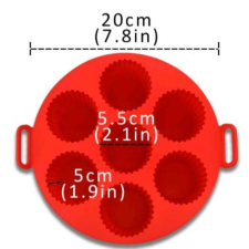  Szilikon Muffin Forma, Air Fryer sütőhöz, 7 adagos sütés és főzés