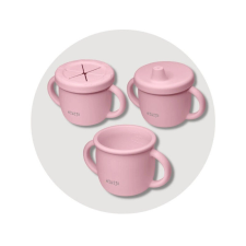  Szilikon multifunkciós bögre 3 in 1 – Mimijo – rózsa itatópohár