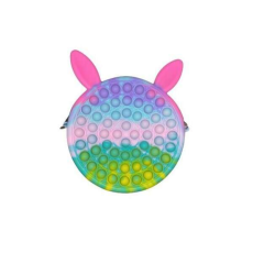  Szilikon stresszoldó játék Flippy, Pop It táska, 16 cm, Nyúl, Macarons