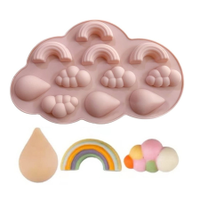  Szilikon Sütőforma – Felhő, Szivárvány és Csepp Mintákkal sütés és főzés