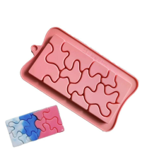 Szilikon táblás csokoládé forma-Puzzle forma sütés és főzés