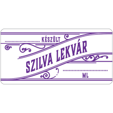  Szilva lekvár öntapadós műanyag alapú cimke 6 db/csomag dekorációs kellék