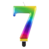 Színes 7-es Galaxy számgyertya, tortagyertya
