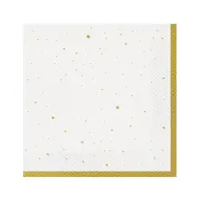 SZÍNES Arany Gold Celebrate szalvéta 20 db-os 33x33 cm party kellék