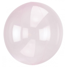 SZÍNES Áttetsző Crystal Gömb Light Pink Fólia lufi 45 cm party kellék