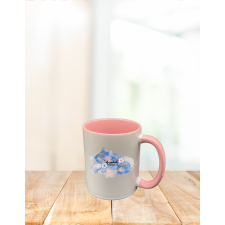  Színes belsejű és fülű bögre bögrék, csészék