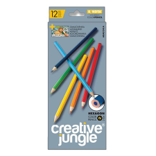 Színes ceruza CREATIVE JUNGLE grey hatszögletű 12 db/készlet színes ceruza