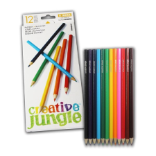 Színes ceruza CREATIVE JUNGLE hatszögletű fehér dobozos 12 db/készlet színes ceruza