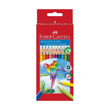 Színes ceruza FABER-CASTELL 1165 Papagáj háromszögletű 24 db/készlet színes ceruza