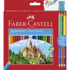  Színes ceruza FABER-CASTELL hatszögletű 24 db/készlet+ 3 db kétvégű színes ceruza színes ceruza