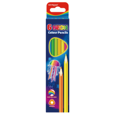  Színes ceruza készlet háromszögletű Keyroad Neon 6 klf. neon szín színes ceruza