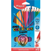 Színes ceruza készlet, háromszögletű, MAPED "Jumbo Color'Peps Strong", 12 különböző szín
