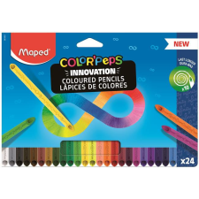  Színes ceruza készlet, háromszögletű, MAPED &quot;Color&#039;Peps INFINITY&quot;, 24 különböző szín színes ceruza