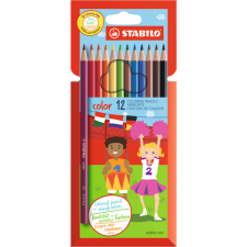  Színes ceruza készlet, Stabilo 1912/77-11, 12 klf. szín színes ceruza