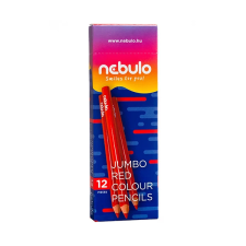  Színes ceruza NEBULO Jumbo háromszögletű piros színes ceruza