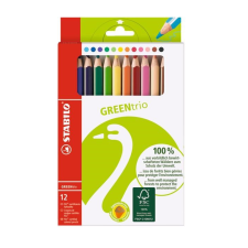 Színes ceruza STABILO Greentrio háromszögletű jumbo 12 db/készlet színes ceruza