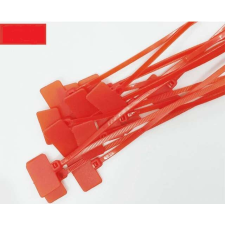  Színes címkés kábelkötegelő (100 db) - Piros villanyszerelés
