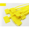  Színes címkés kábelkötegelő (100 db) - Sárga