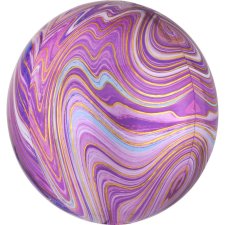 SZÍNES Colorful, Purple gömb fólia lufi 40 cm party kellék
