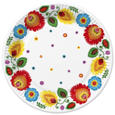 Színes Cutout papírtányér 8 db-os 18 cm party kellék