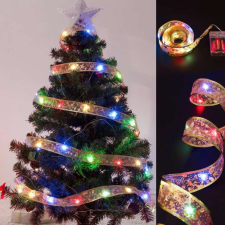  Színes, elemes LED Fényfüzér 100db izzóval karácsonyfa izzósor