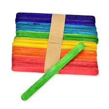 Színes fa spatula mérete: 1cmx11 cm, 50 db/cs. dekorációs kellék