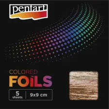  Színes fólia lap 9x9 cm 5 lap/csomag, rózsaarany dekorációs kellék