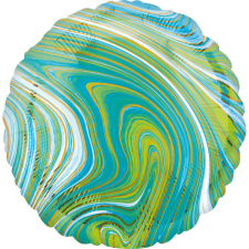 SZÍNES Green Circle, Zöld Fólia lufi 43 cm party kellék