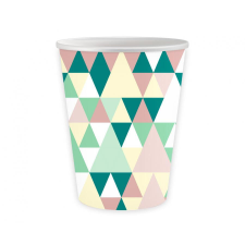 Színes Green Joy papír pohár 6 db-os 250 ml party kellék