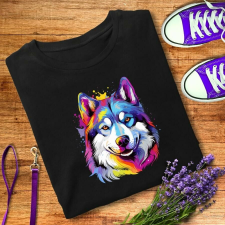  Színes husky férfi póló férfi póló