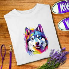  Színes husky női póló