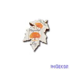  Színes levél Köszöntünk ősz felirattal 10x7,8cm - Kicsi dekorációs kellék