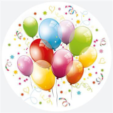 Színes lufis Balloons papírtányér 8 db-os 22,7 cm party kellék