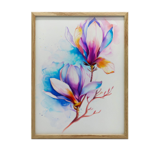 SZÍNES MAGNÓLIA ROBBANÁSÚ FALI PLAKÁT 50x70 CM KERET NÉLKÜL grafika, keretezett kép