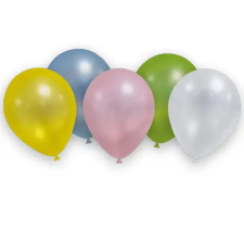 SZÍNES Metallic Pastel léggömb, lufi 8 db-os party kellék