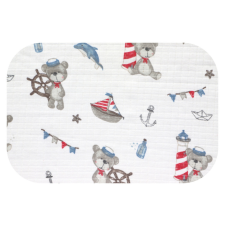Színes mintás textil pelenka 70x80 cm-Medve kapitány mosható pelenka